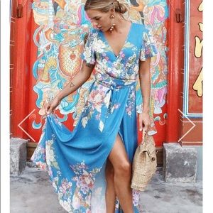 Spell and the gypsy blue skies wrap dress